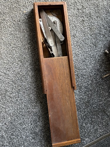 Antique moore wright wooden - &,